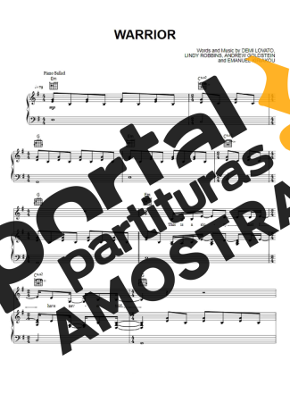 Demi Lovato  partitura para Piano