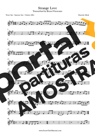 Depeche Mode  partitura para Clarinete (Bb)