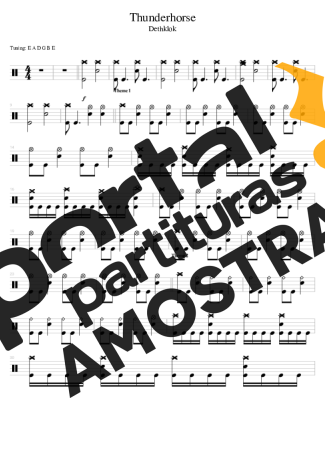 Dethklok  partitura para Bateria