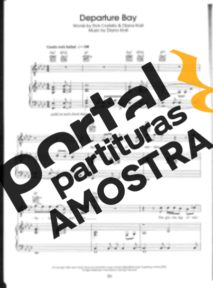 Diana Krall Departure Bay partitura para Piano