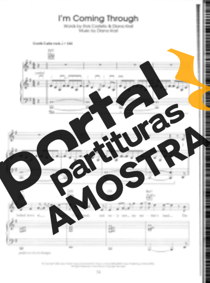 Diana Krall Im Coming Through partitura para Piano