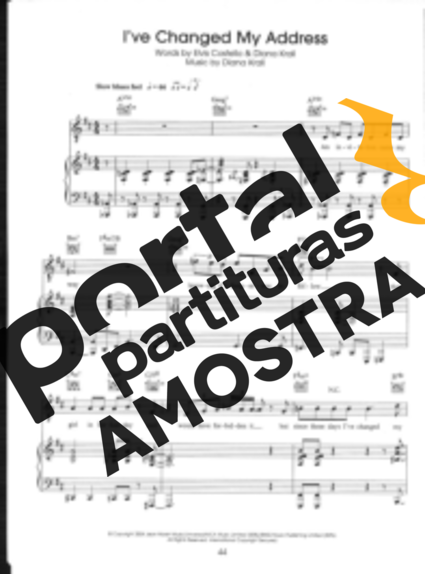 Diana Krall Ive Changed My Address partitura para Piano