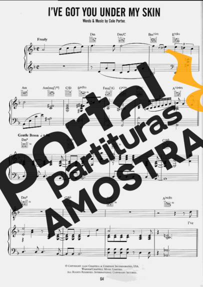 Diana Krall Ive Got You Under My Skin partitura para Piano