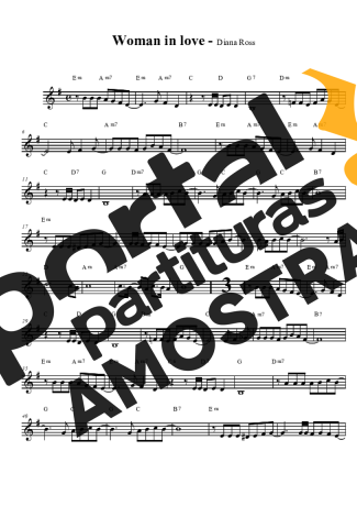Diana Ross Woman In Love partitura para Clarinete (Bb)