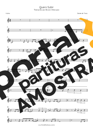 Diante do Trono  partitura para Violino