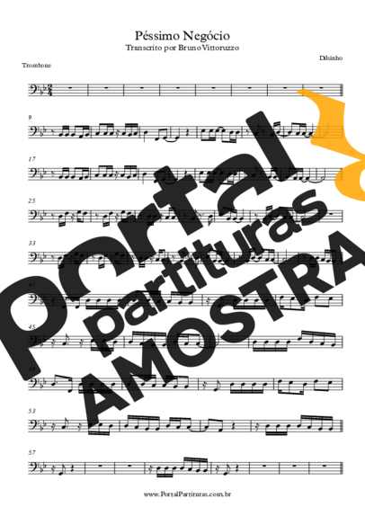 Dilsinho Péssimo Negócio partitura para Trombone