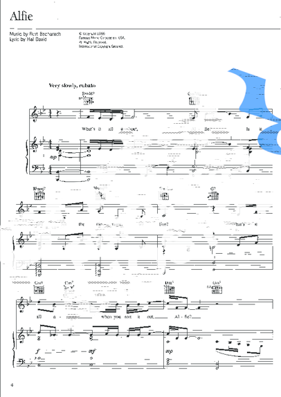 Dionne Warwick  partitura para Piano