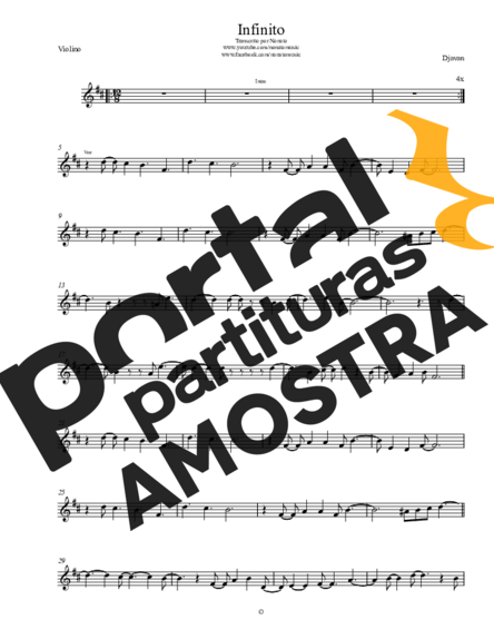 Djavan  partitura para Violino