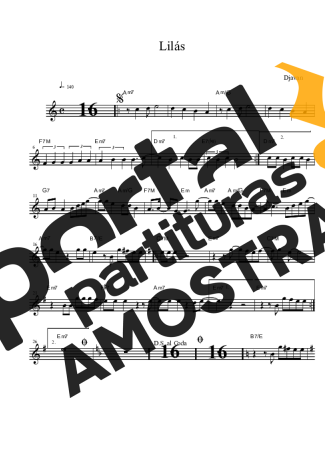 Djavan Lilás partitura para Clarinete (Bb)