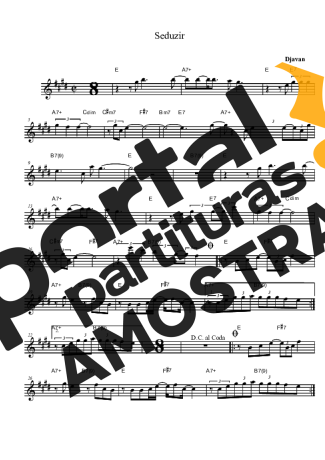 Djavan  partitura para Clarinete (Bb)