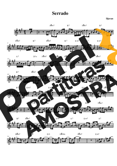 Djavan  partitura para Saxofone Alto (Eb)