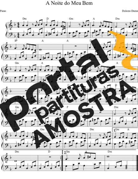 Dolores Duran  partitura para Piano