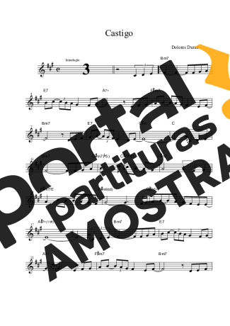 Dolores Duran Castigo partitura para Clarinete (Bb)