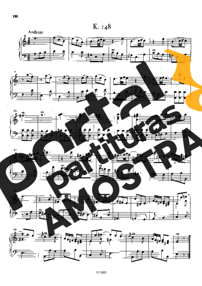 Domenico Scarlatti Keyboard Sonata In A Minor K.148 partitura para Piano