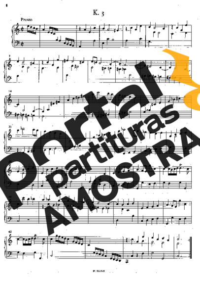 Domenico Scarlatti Keyboard Sonata In Am K3 partitura para Piano