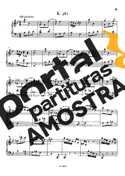 Domenico Scarlatti Keyboard Sonata In Bb Major K.361 partitura para Piano