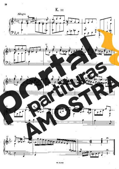Domenico Scarlatti  partitura para Piano