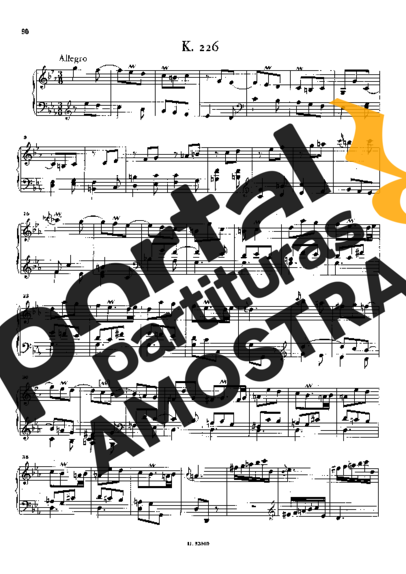 Domenico Scarlatti Keyboard Sonata In C Minor K.226 partitura para Piano