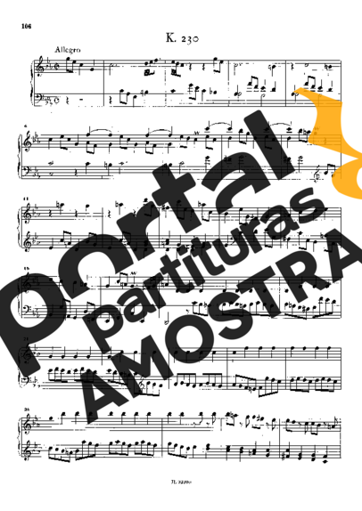 Domenico Scarlatti Keyboard Sonata In C Minor K.230 partitura para Piano