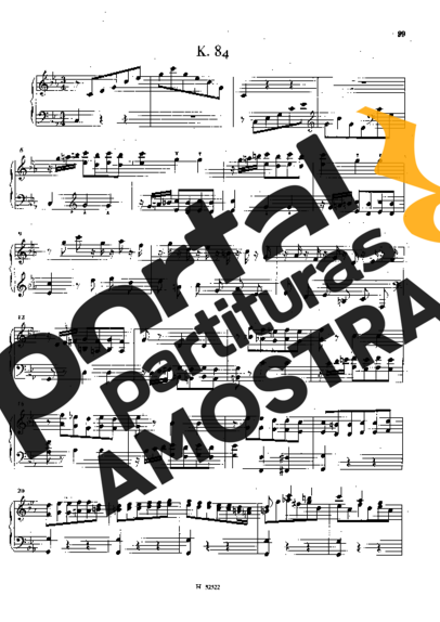 Domenico Scarlatti Keyboard Sonata In C Minor K.84 partitura para Piano