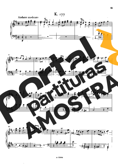 Domenico Scarlatti Keyboard Sonata In D Major K.177 partitura para Piano