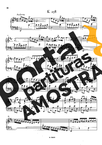 Domenico Scarlatti Keyboard Sonata In D Major K.258 partitura para Piano