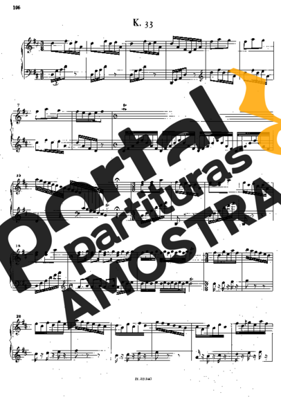 Domenico Scarlatti  partitura para Piano