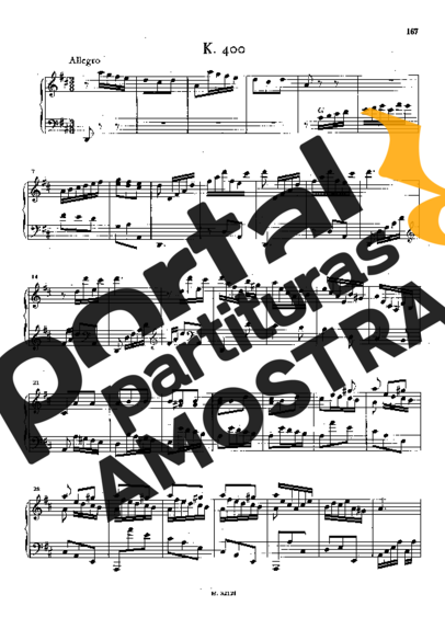Domenico Scarlatti Keyboard Sonata In D Major K.400 partitura para Piano