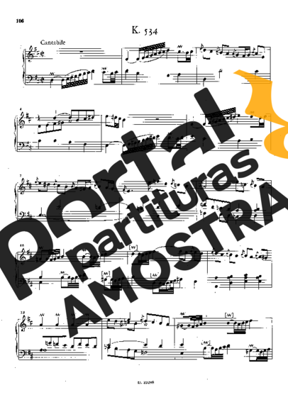 Domenico Scarlatti  partitura para Piano