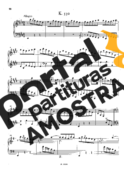 Domenico Scarlatti Keyboard Sonata In E Major K.530 partitura para Piano