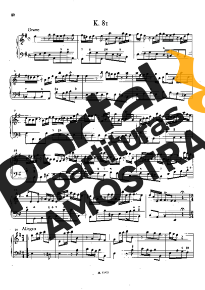 Domenico Scarlatti  partitura para Piano