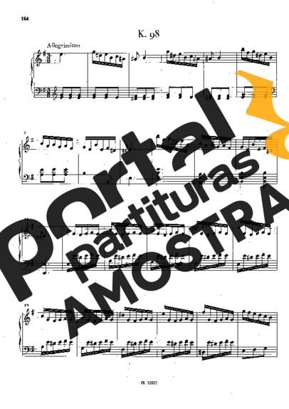 Domenico Scarlatti  partitura para Piano