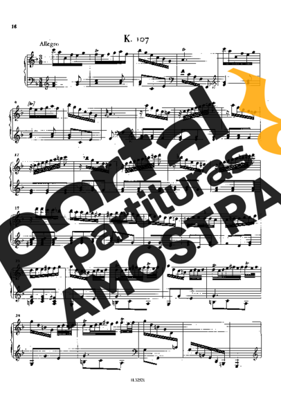 Domenico Scarlatti  partitura para Piano