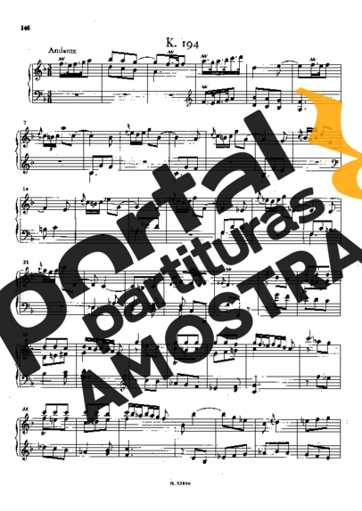 Domenico Scarlatti  partitura para Piano