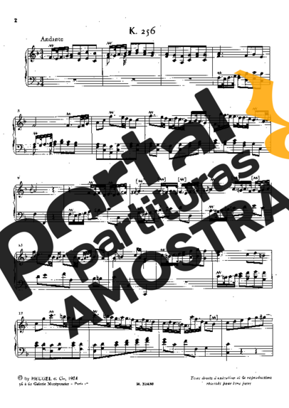 Domenico Scarlatti Keyboard Sonata In F Major K.256 partitura para Piano