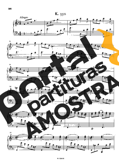 Domenico Scarlatti Keyboard Sonata In F Major K.350 partitura para Piano