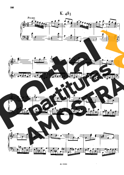 Domenico Scarlatti Keyboard Sonata In F Major K.483 partitura para Piano