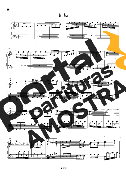 Domenico Scarlatti Keyboard Sonata In F Major K.82 partitura para Piano