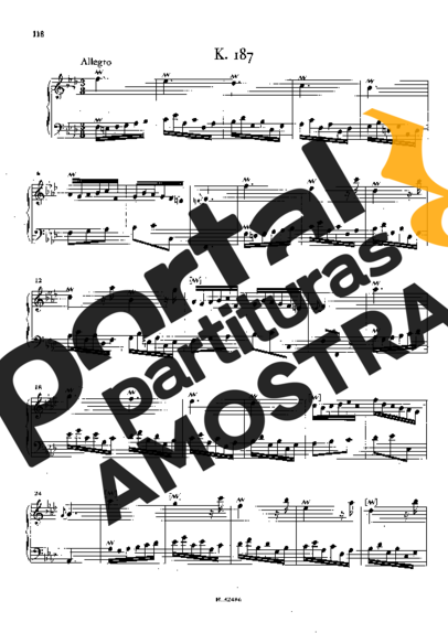 Domenico Scarlatti  partitura para Piano