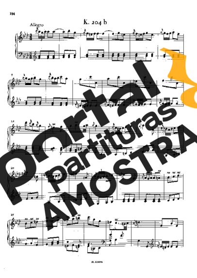 Domenico Scarlatti Keyboard Sonata In F Minor K.204b partitura para Piano