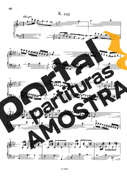 Domenico Scarlatti Keyboard Sonata In F Minor K.239 partitura para Piano