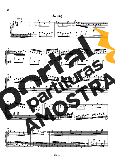 Domenico Scarlatti Keyboard Sonata In G Major K.125 partitura para Piano