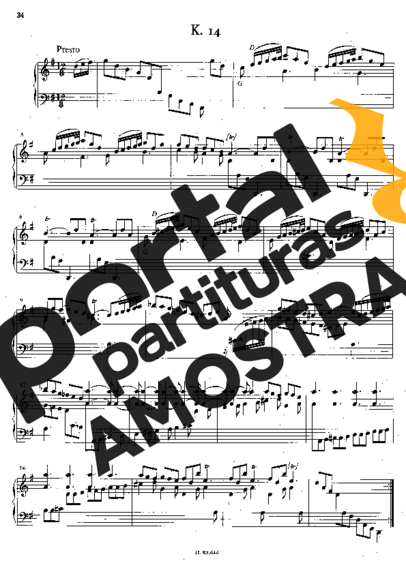 Domenico Scarlatti  partitura para Piano