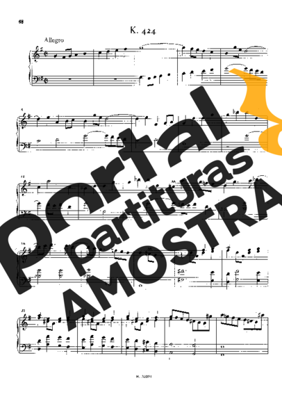 Domenico Scarlatti Keyboard Sonata In G Major K.424 partitura para Piano