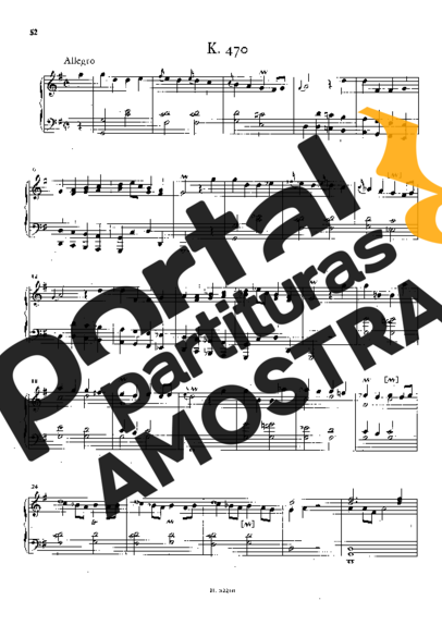 Domenico Scarlatti Keyboard Sonata In G Major K.470 partitura para Piano