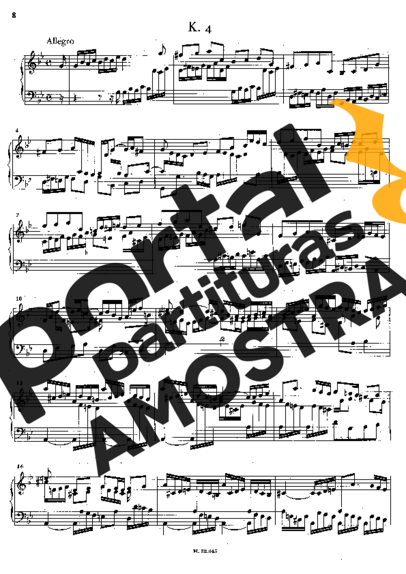 Domenico Scarlatti Keyboard Sonata In G Minor K.4 partitura para Piano