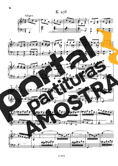 Domenico Scarlatti  partitura para Piano