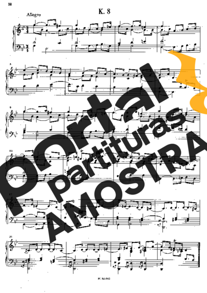 Domenico Scarlatti Keyboard Sonata In G Minor K.8 partitura para Piano