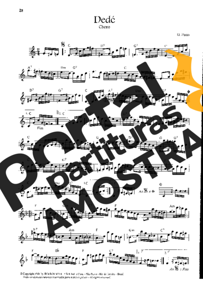 Domingos Pecci  partitura para Flauta Transversal