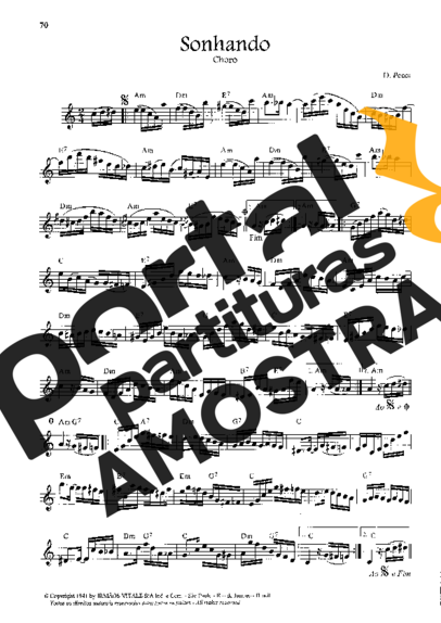 Domingos Pecci  partitura para Flauta Transversal